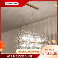 2022 modern crystal led g9 dandelion chandelier lighting pendant lamp for dining room restaurants shops winfordo wf p92l