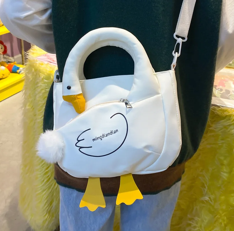 

Женская сумка 2022, милая большая белая гусиная сумка через плечо, индивидуальная забавная Маленькая женская сумка