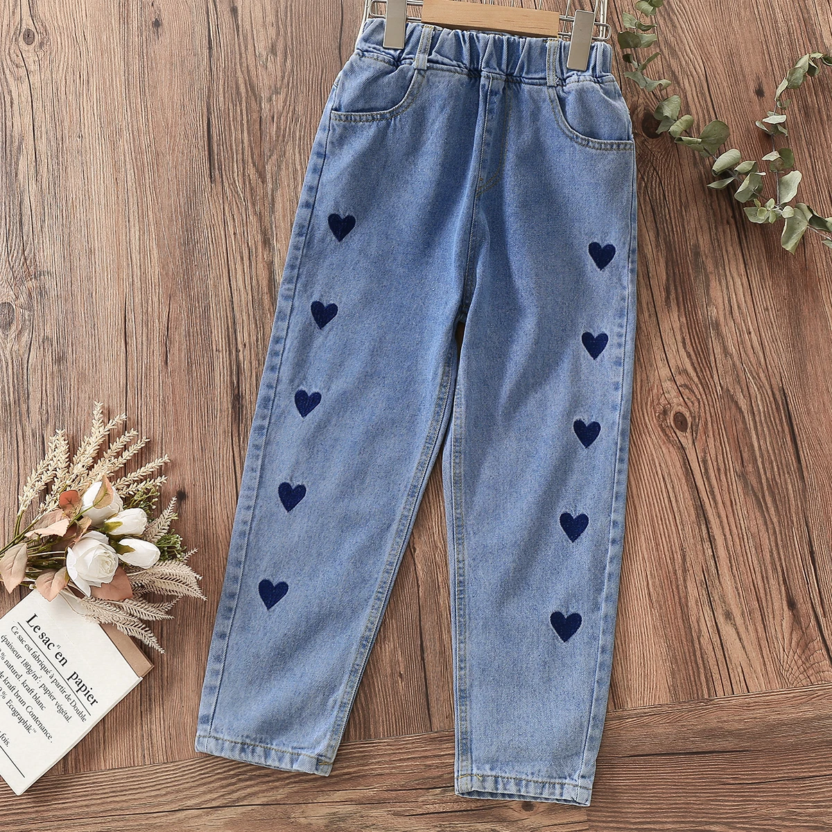 

Baby Girls Jeans for Kids Clothes for Teenagers Pants Children Trousers Denim Long Pants Spring Autumn Costumes 6 8 10 12 Years