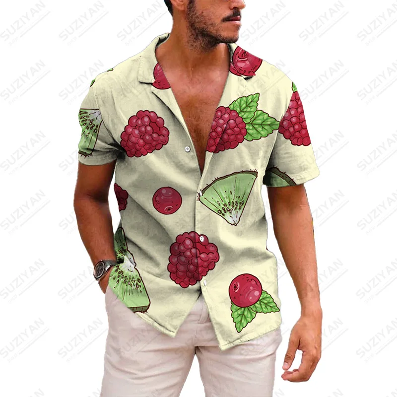 

Harakuju Art Wild Shirt Men Japanese Summer Collar Shirts Floral Clothing Hot 3D Printing Patterns Standard-Fit Shipping