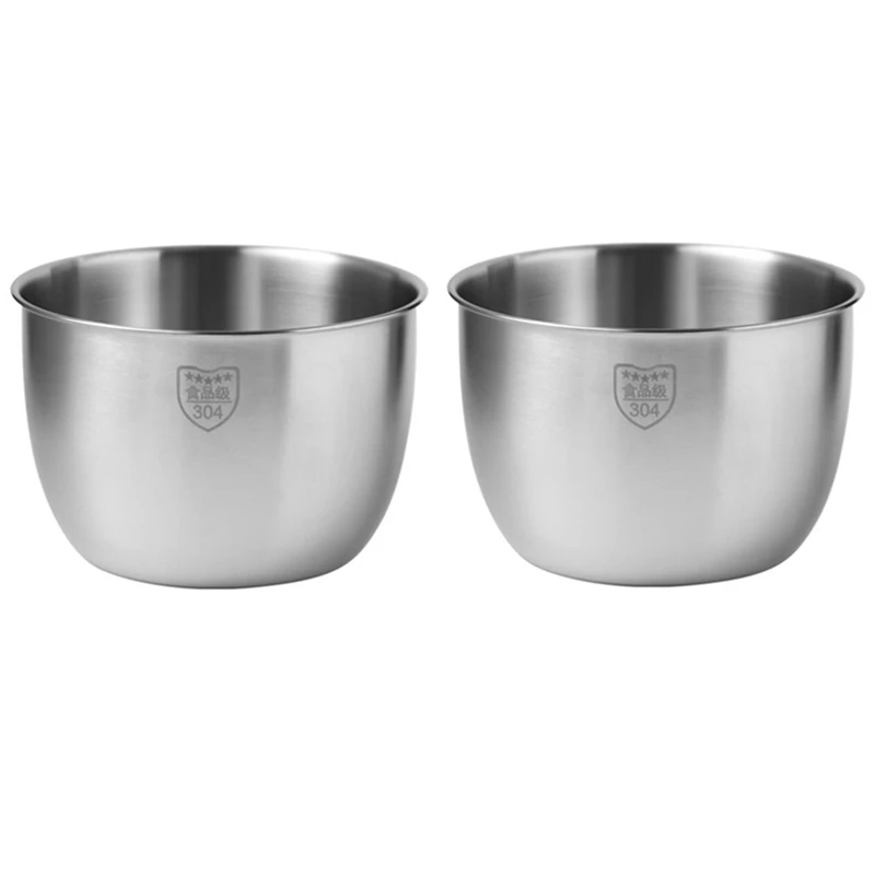 

2X Stainless Steel 304 Mixing Bowl Deep Design Cooking Baking Cake Bread Salad Kitchen Mixer Bowl, 3600ML & 2800ML