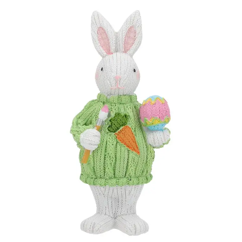 

Easter Bunny Statue Resin Rabbit Craft Adornment Tabletop Bunny Figurine Easter Decoration