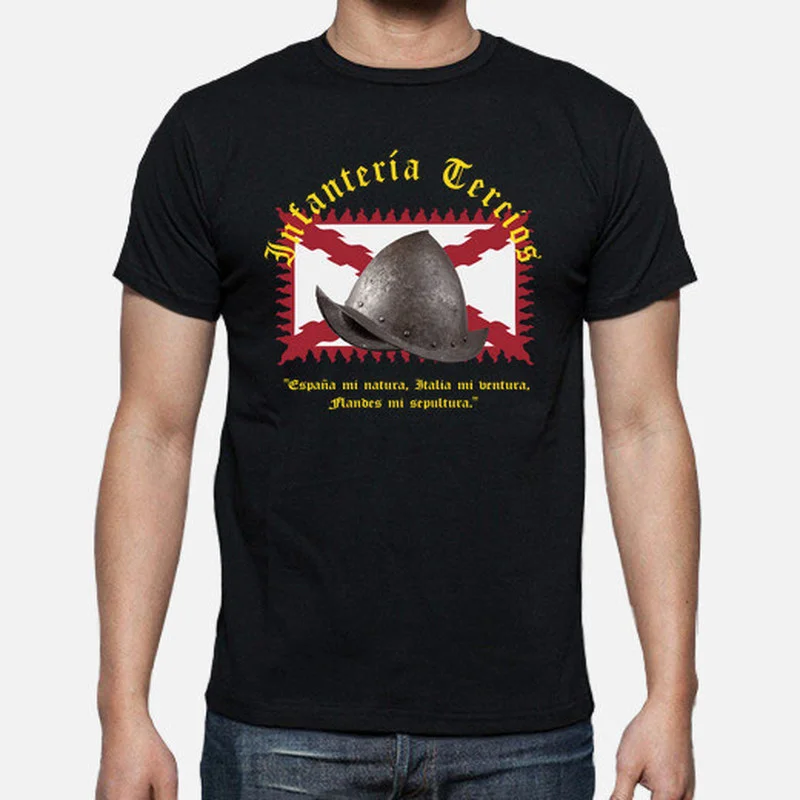 

Spanish Tercios Infantry T-Shirt Summer Short Sleeve Casual Cotton O-Neck Men T Shirts Men Clothing