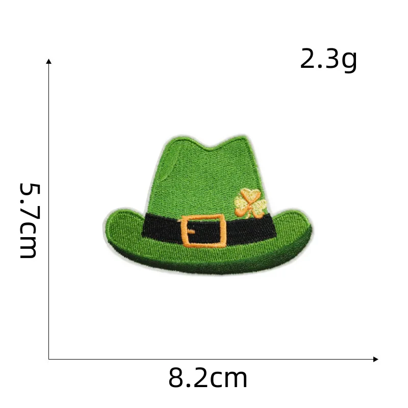 Эмблема ирландского карнавала ко Дню Св. Патрика для одежды вышивка утюгом