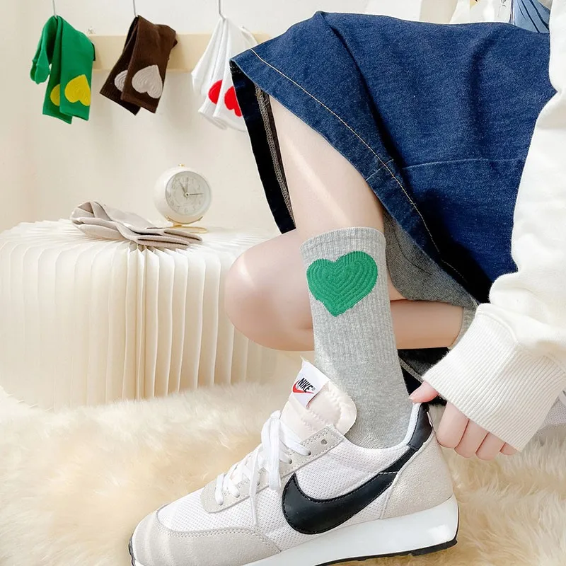 Женские новые хлопковые носки вязаные персонализированные модные милые женские