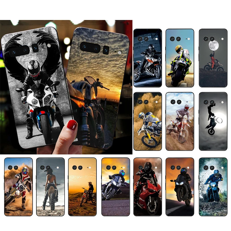 

Moto Cross Motorcycle Sports Phone Case for Google Pixel 7 Pro 7 6A 6 Pro 5A 4A 3A Pixel 4 XL Pixel 5 6 4 3 XL 3A XL 2 XL Funda