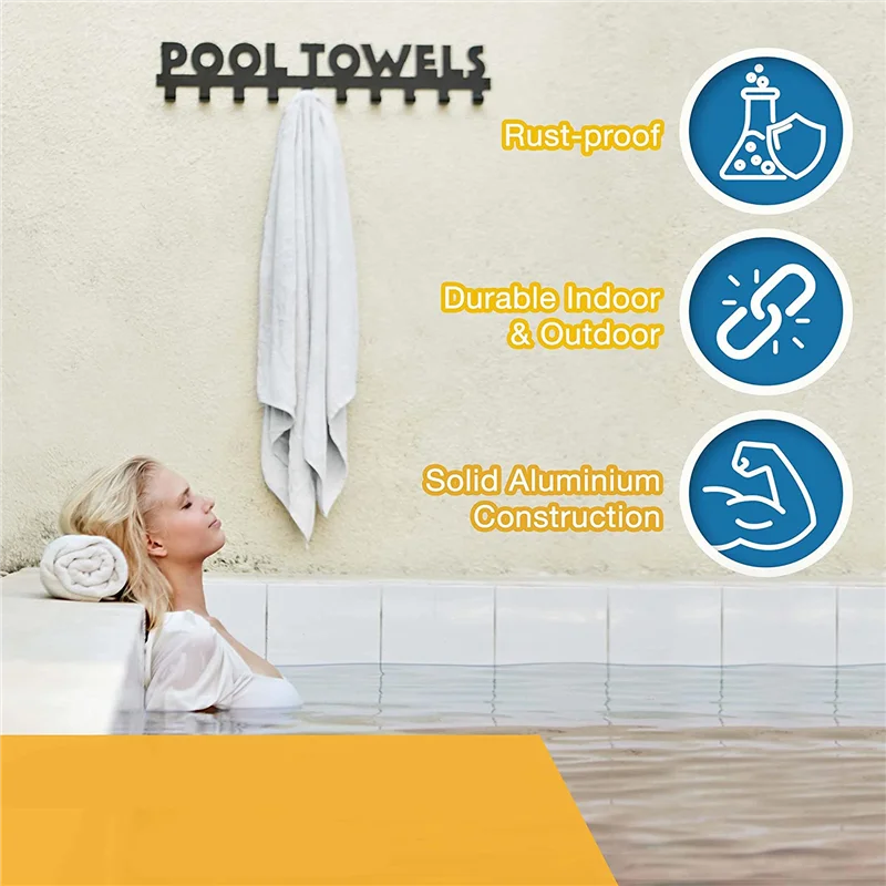 

Outdoor Towel Rack for Hot Tub - Large Durable Hot Tub Towel Rack Outdoor to Hold Your Towels and Robes in Style B