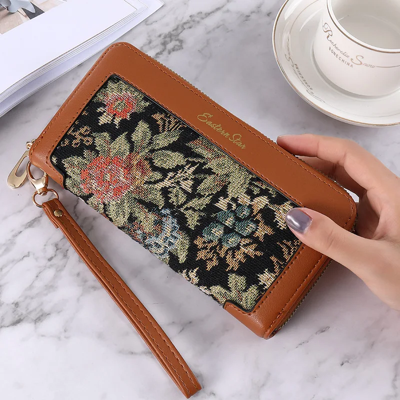 Женский длинный кошелек в корейском стиле с большой вместительностью простой