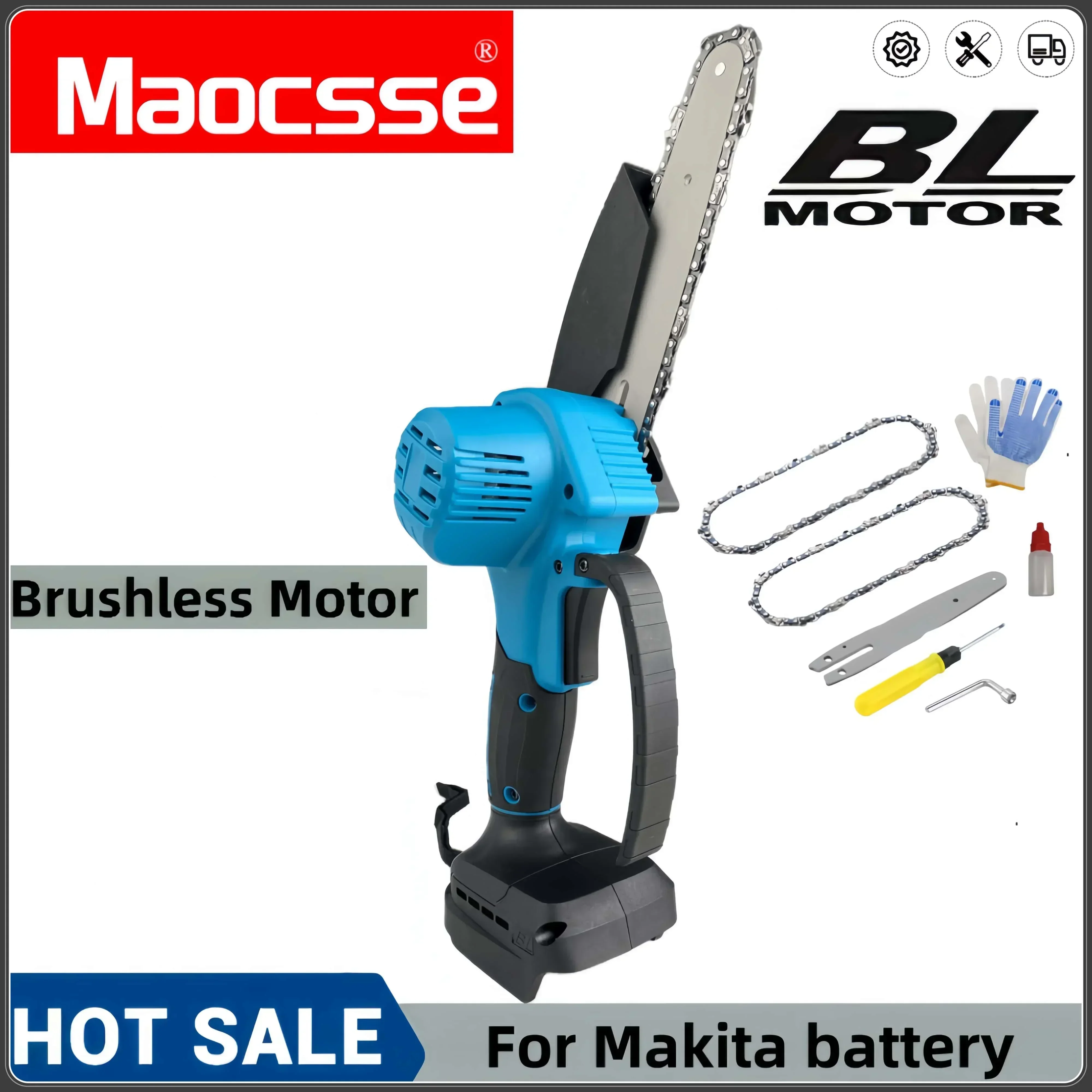 Бесщеточная бензопила Makita 18 В маленькая ручная электрическая 6-дюймовая