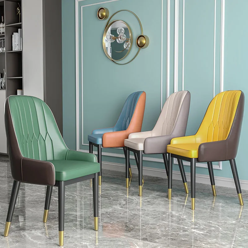 

Waiting Living Room Dining Chairs Bar Gamer Design Terrace Beauty Salon Soft Chair With Backrest Relaxing Sillas Furniture
