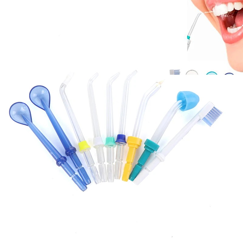 

9pcs/set Teeth Care Tool Kit Replacement Tips For Waterpik Oral Water Flossers Irrigator