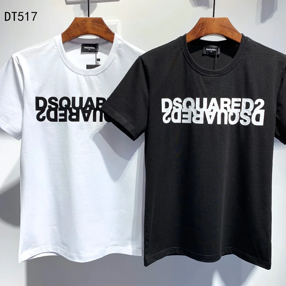 

D2 New 2022 Women/Men's Letter Print Graffiti Stylish Cotton Summer Top T Shirts Couple Outfit DT517#