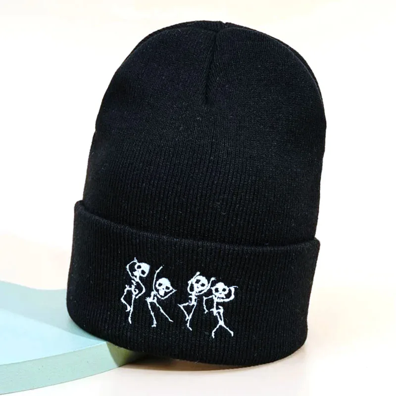 

Шапочки для танцев, скелет, облегающая шапка, мужская и женская спортивная Лыжная шапка, зимние шапки