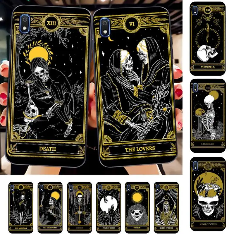 

Death Tarot Phone Case for Samsung A51 01 50 71 21S 70 31 40 30 10 20 S E 11 91 A7 A8 2018
