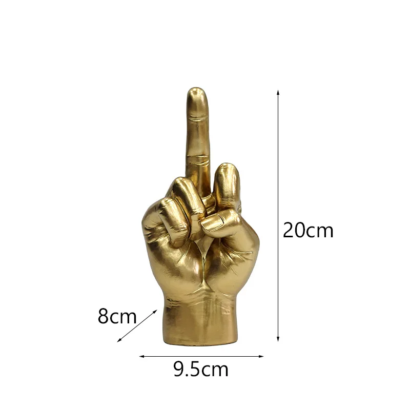 

Скульптура среднего пальца в американском стиле, ручная статуя из смолы для домашнего офиса, декор, забавный грубый жест, художественная деталь, уникальный подарок для взрослых