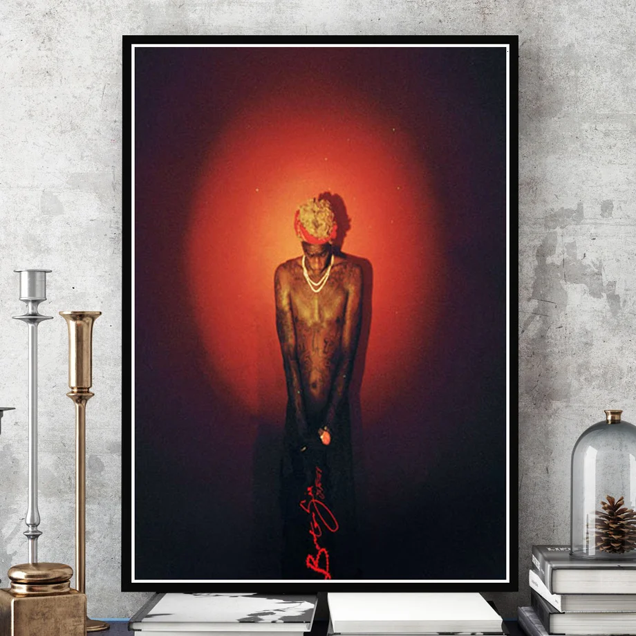 

New Young Thug Rap Hip Hop Music Album Star Poster And Prints Canvas Oil Painting Art Wall Pictures For Living Room Home Decor