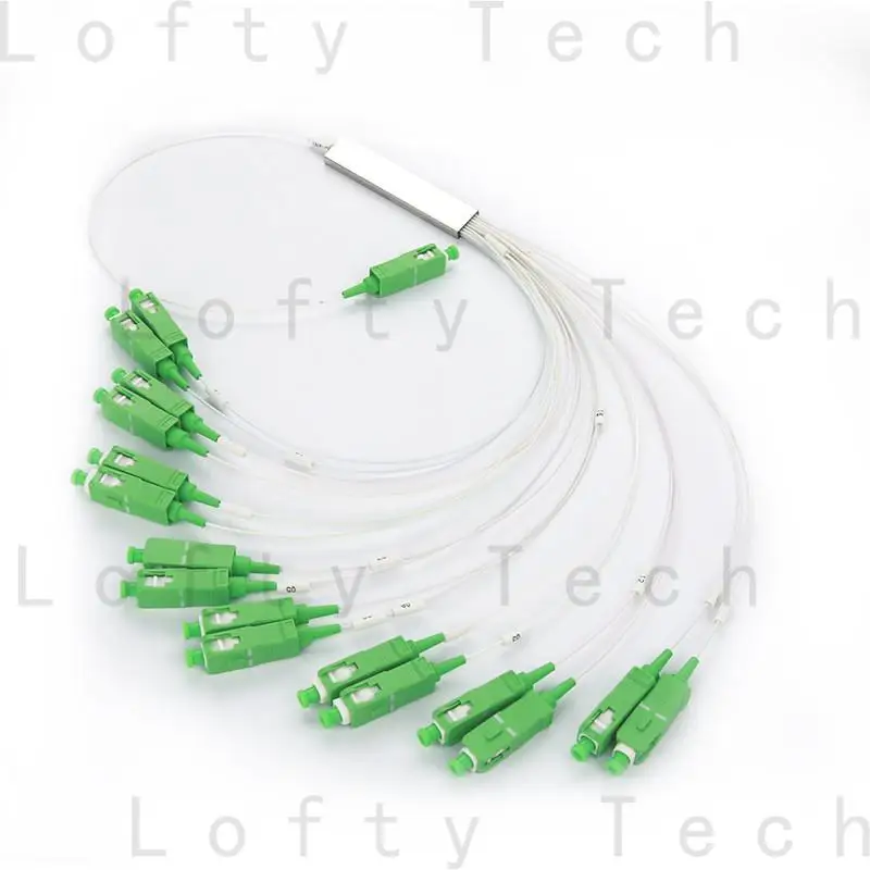 5 PCS/Lot PLC Optical Splitter SC APC 1X8  1×16 FTTH Fiber Optic Splitter FBT Optical Coupler Single Mode Simplex Steel Pipe