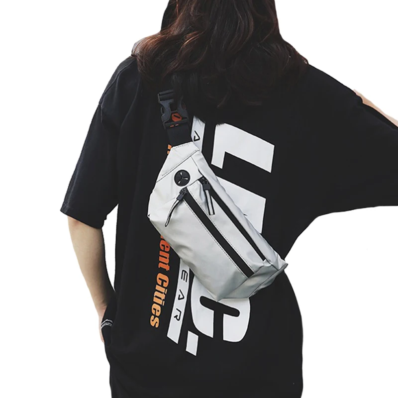 1PC Trendy Oxford Men Women Running Waist Belt Bum Fanny Pack Soft Outdoor Sports Leisure Chest Crossbody Bag