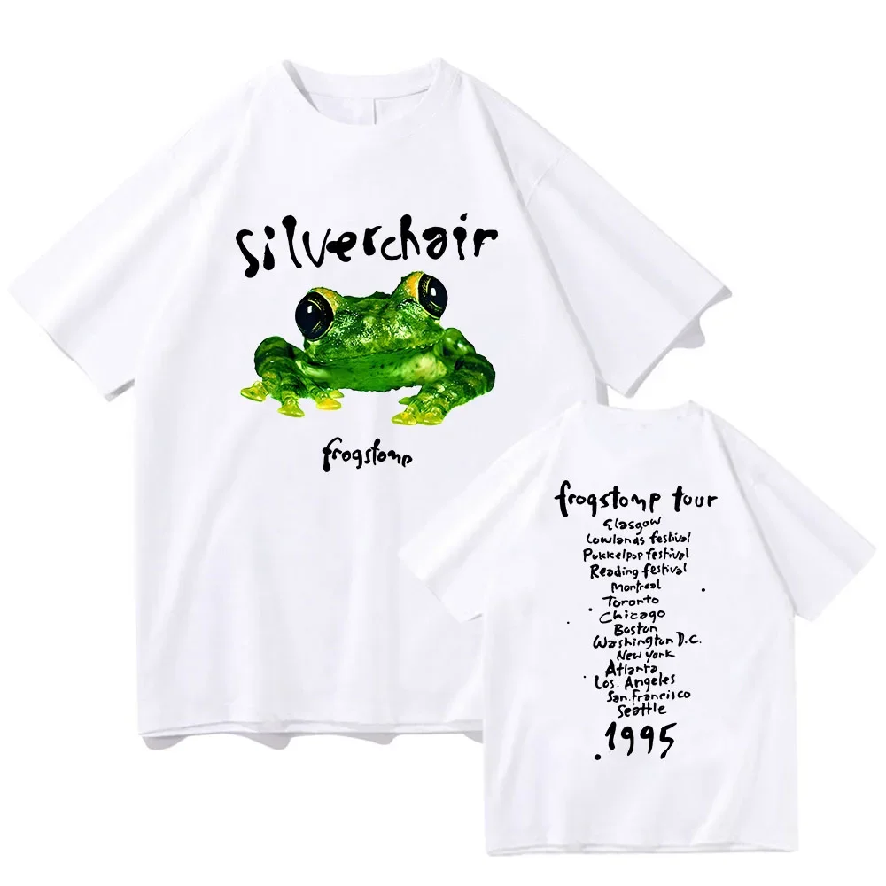 Фото Silverchair Frogstomp 1995, футболки с коротким рукавом, женская/мужская хлопковая футболка в стиле хип-хоп, уличная одежда, летние повседневные футболки унисекс в готическом стиле №1