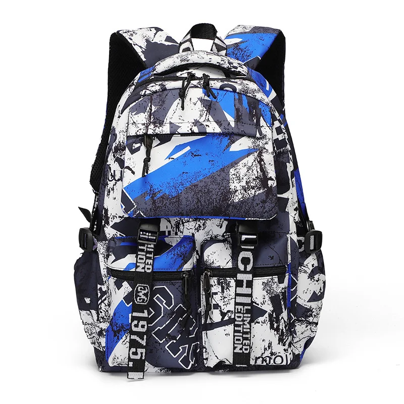 OLSD Student Sports Backpack Kids Casual Fashion Large Capacity School Bag Boys Girls Couple Travel Bag High School Junior Bags