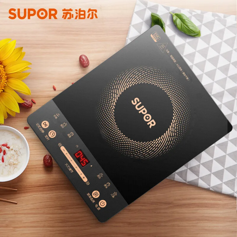 Electric Hob Induction Cooker 2200W Touch Button Durable Panel Eight Firepower Timing Function Induction Cooker Fire Boiler