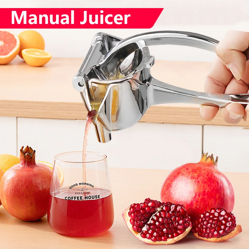 

Portable Manual Fruit Juicer 304 Stainless Steel Kitchen Accessories Tools Citrus Raw Hand Pressed Lemon Orange Juice Maker