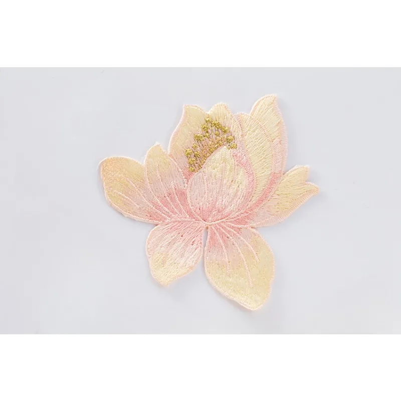 20 шт./упак. с нашивками для кружевной одежды вышивкой лотоса в 10 разных цветах.