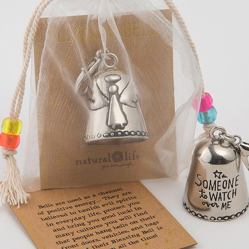 Благословение Bell Friends Are Angels Орнамент колокольчика Часы Over Me Поделки для дверей