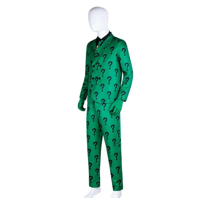 Мужской зеленый костюм с вопросом Эдвард нейгма для взрослых