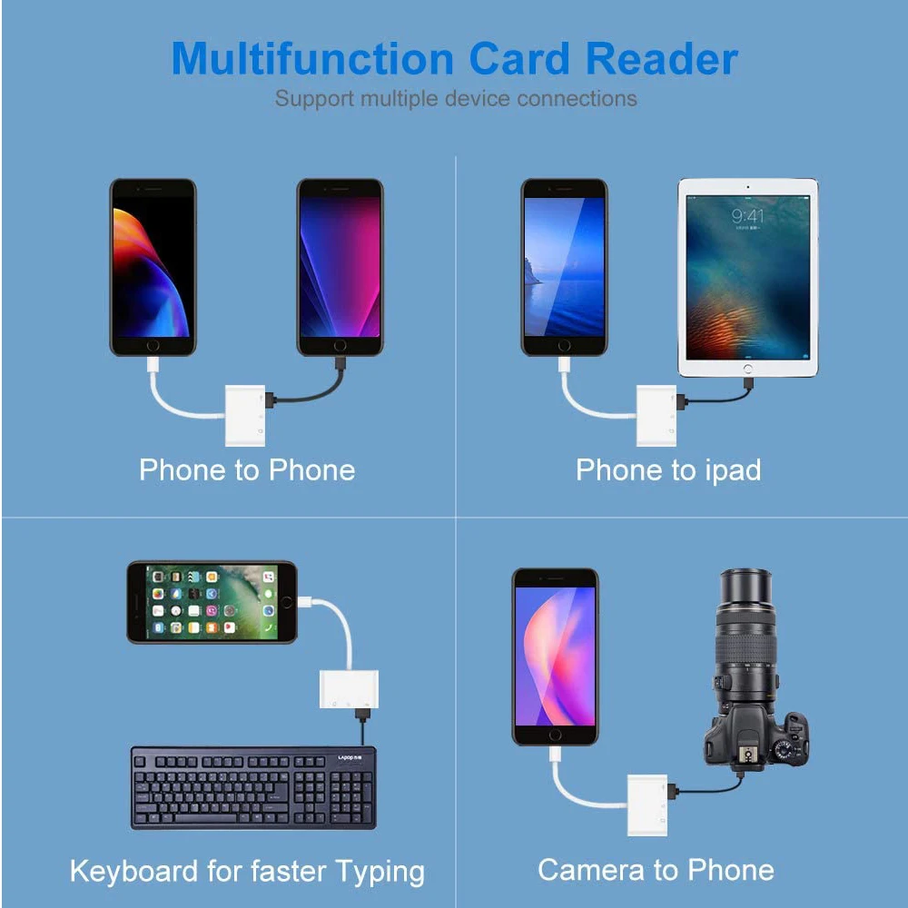 Адаптер TISHRIC Type C USB TF Устройство чтения карт SD 3 в 1 карты памяти USB-C для ноутбука