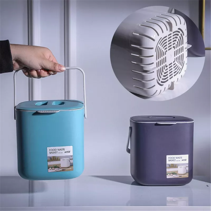 

NEW2023 Kitchen Double layer Trash Can with Lid Wall-mounted Waste Baskets Push-top Trash Garbage Bin Can Rubbish Container Stor