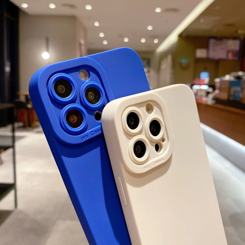 Simple And Pure Color Imitation Liquid Silicone Phone Case For iphone 14 13 12 11 Pro Max X XR XSMAX 7 8 Plus TPU Case Cover