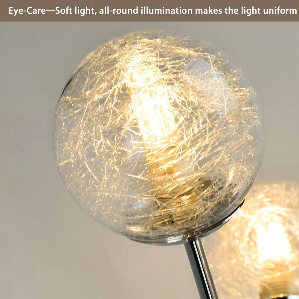 Современные глобусные светодиодные торшеры с 5-световыми лампами высокий столб