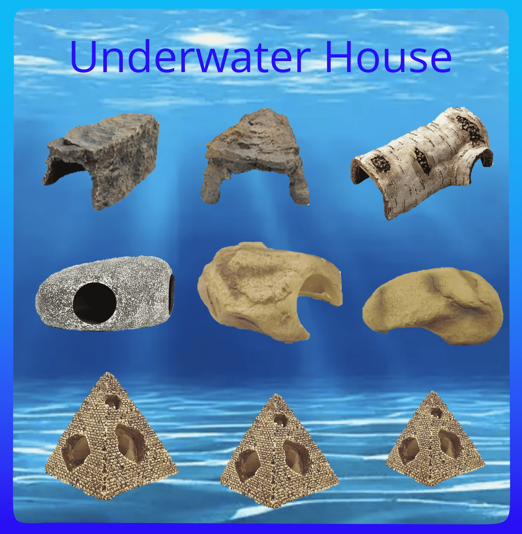 

Миниатюрные украшения для аквариума, камень, булыжник, пирамида, дом для украшения, аквариум, аксессуары для дома