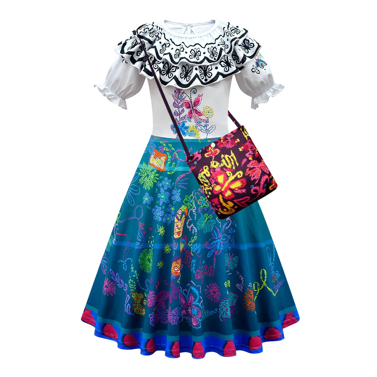Encanto Cosplay Mirabel Madrigal Costume Girl Dress Girls Fancy Dresses for Halloween Princess Christmas Clothing |