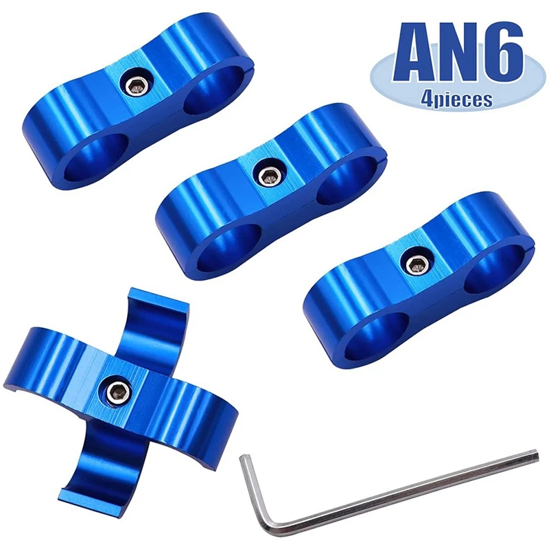 4 шт. 6AN зажим для сепаратора шланга монтажные зажимы топливопровода алюминиевый
