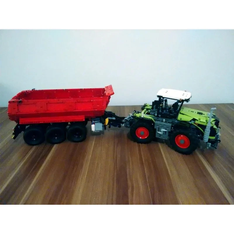 Электротрактор MOC строительный блок со сращением автомобиля модель для взрослых