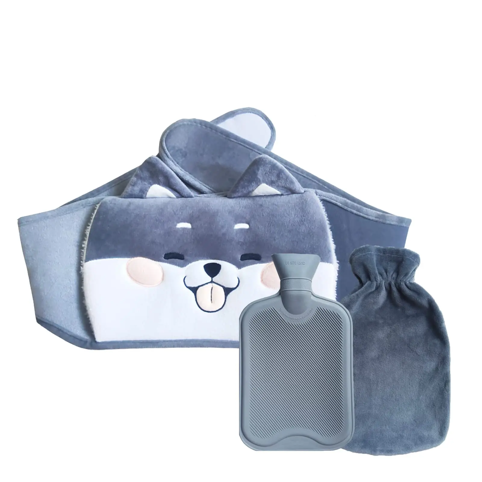 

Бутылка для горячей воды с крышкой, 1 л, маленькая бутылка для горячей воды с мягкой плюшевой ручкой, регулируемая резиновая сумка для горяче...