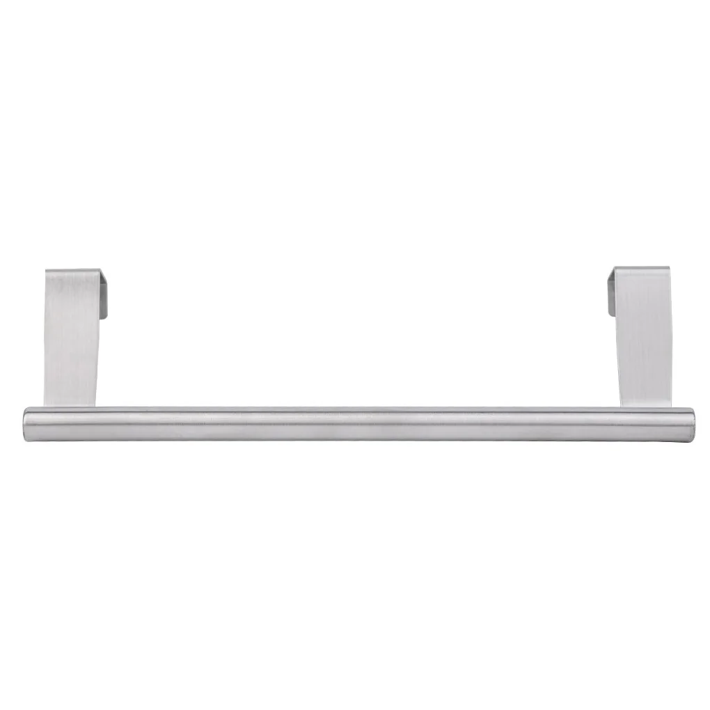 

23cm Stainless Steel Towel Bar Holder Hook Storage Rack Door Hanging Kitchen