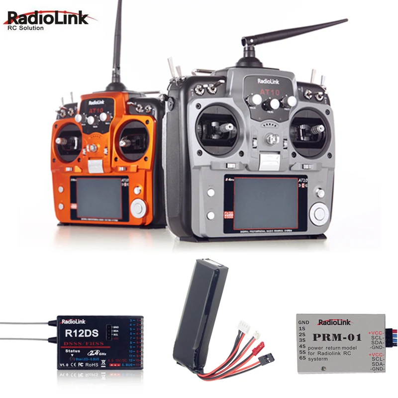Радиопередатчик Radiolink AT10 II 2 4G 12CH с R12DS приемником аккумулятор 11 1 В для