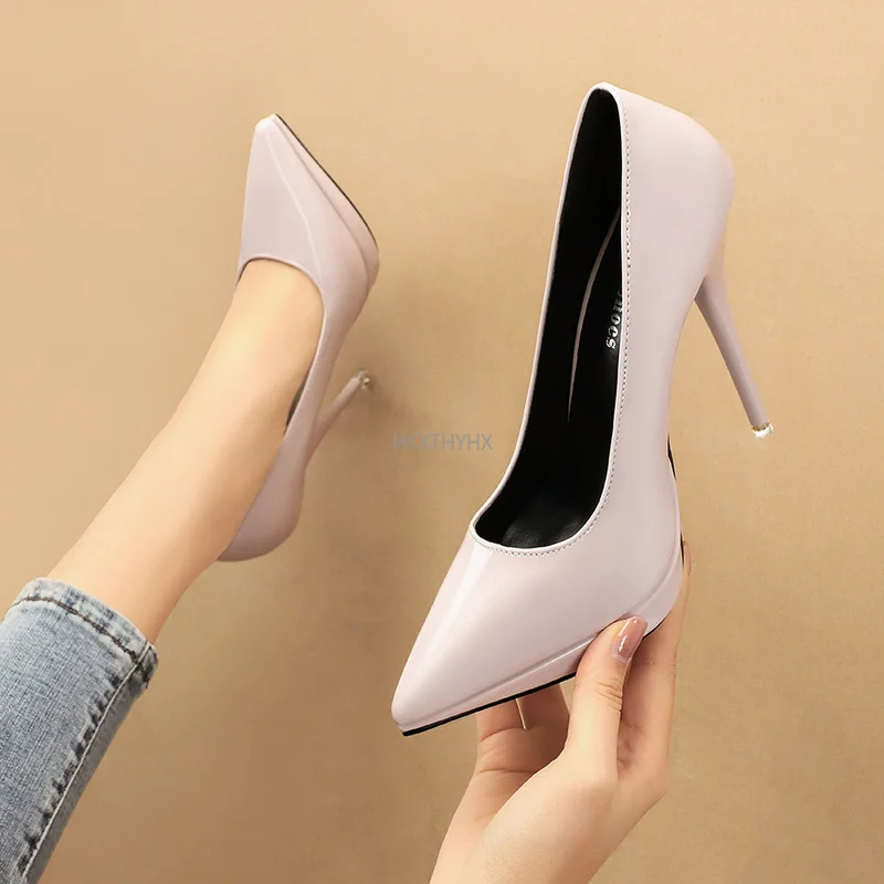 

Ladies High Heels Ladies Sandals PU Solid Color Pointed Stiletto Pumps Shoes for Women Sandals Shoes Woman Zapatos De Mujer