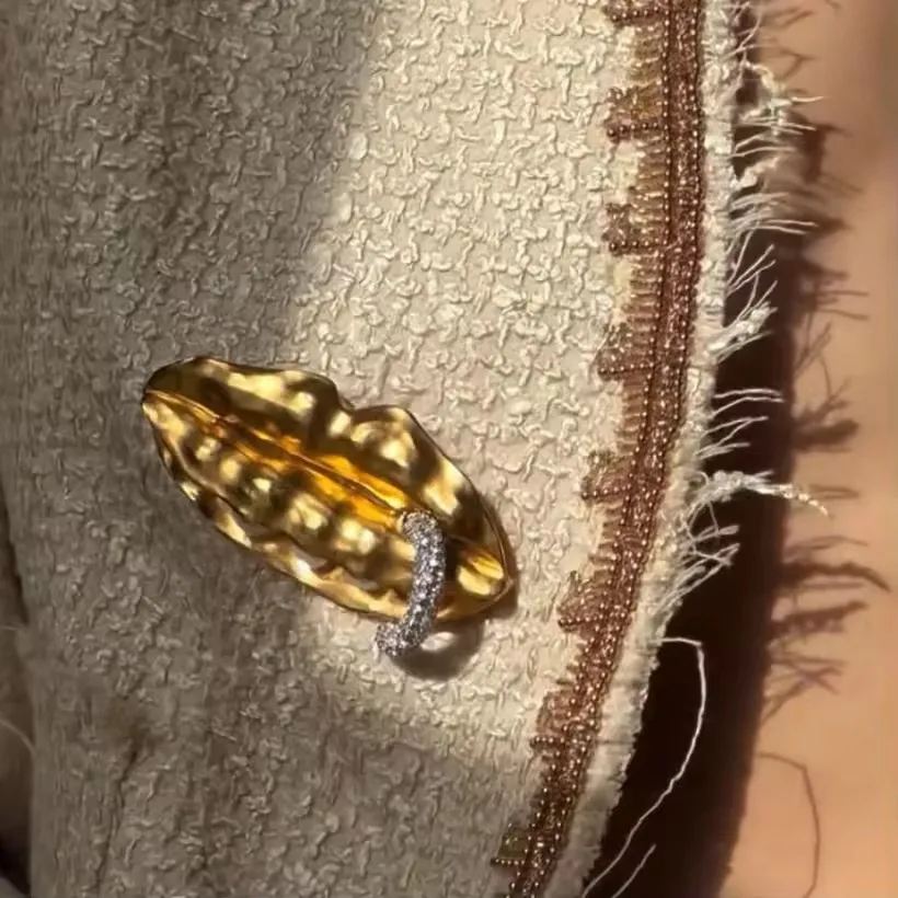 Персонализированная роскошная брошь с жемчугом и кристаллами гороха женская