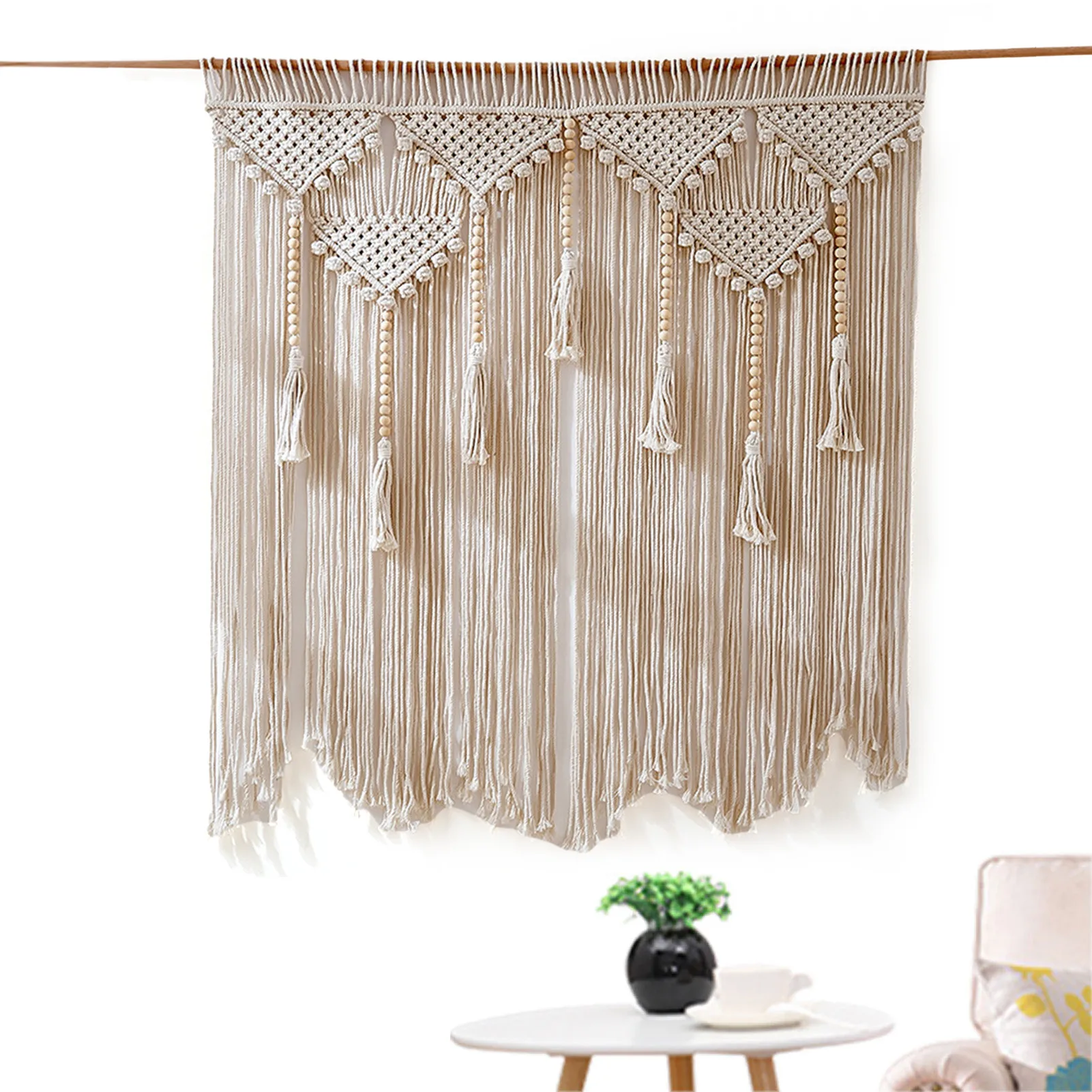 

Boho Macrame Wall Hangings Bohemian Long Tassel Wall Decorations Hand Woven Wall Art Decoration For Home Backdrop Window Nursery