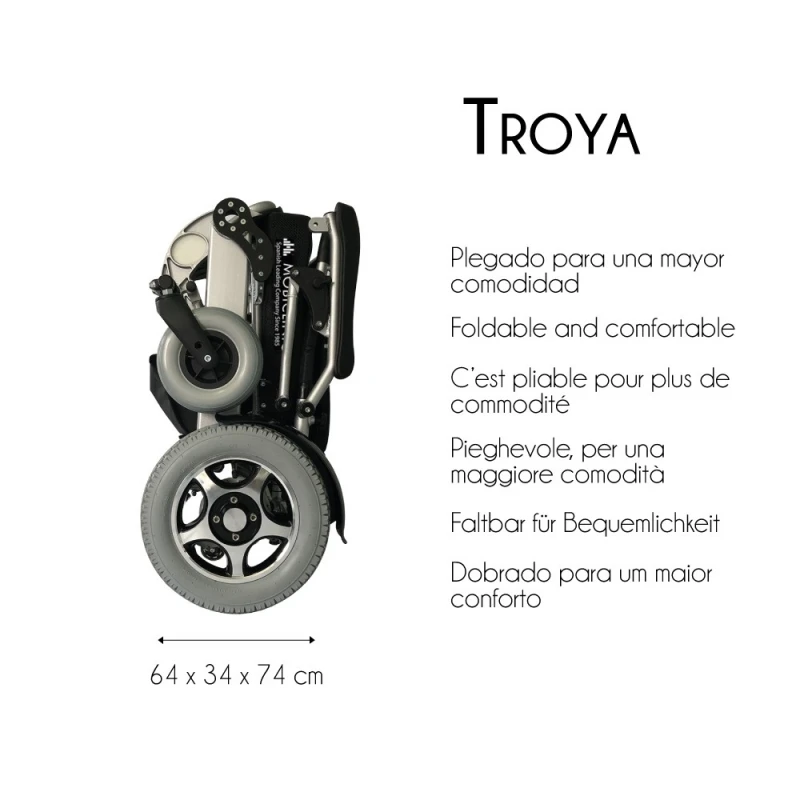 Электрическая инвалидная коляска | Складная Алюминий Автон. 34 км 24 В светильник