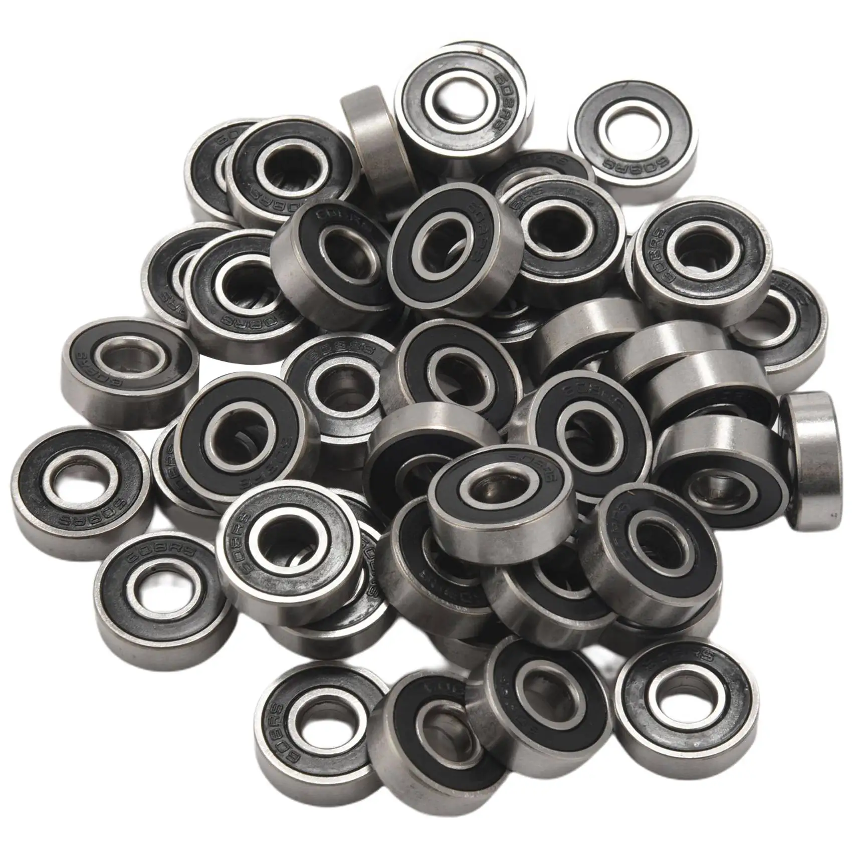

50Pcs/Set 608 Ball Bearing ABEC-5 8X22X7 mm Deep Groove Carbon Steel Sealed