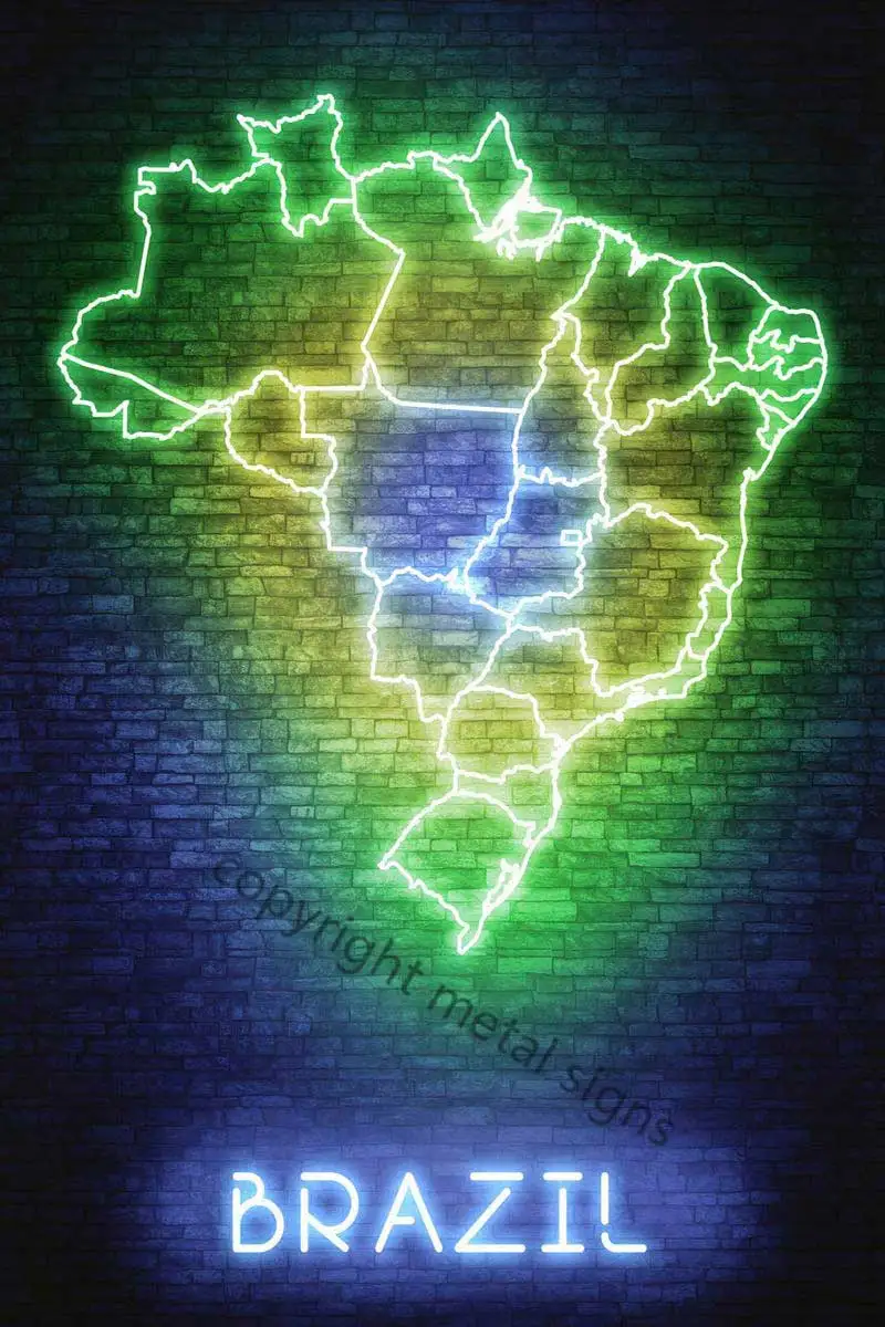 

Жестяная вывеска в бразильском стиле «Рио де Жанейро», винтажный металлический Ретро знак, Настенный декор, неоновая вывеска для клуба, муж...
