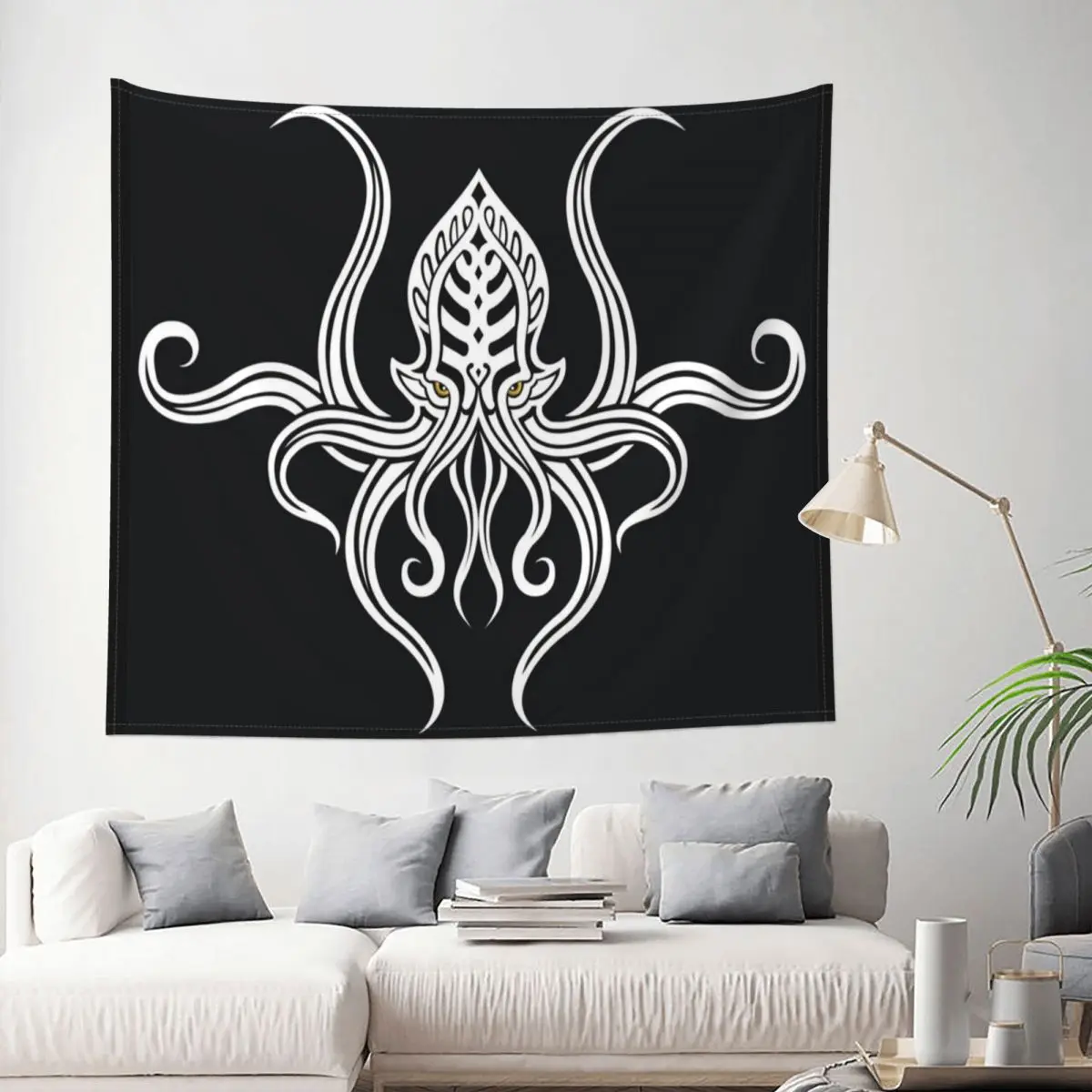 

The Elder Tapestry Octopus Cthulhu Ocean Decoration Wall Room Home Decor Hanging Living room Kawaii Aesthetic Style