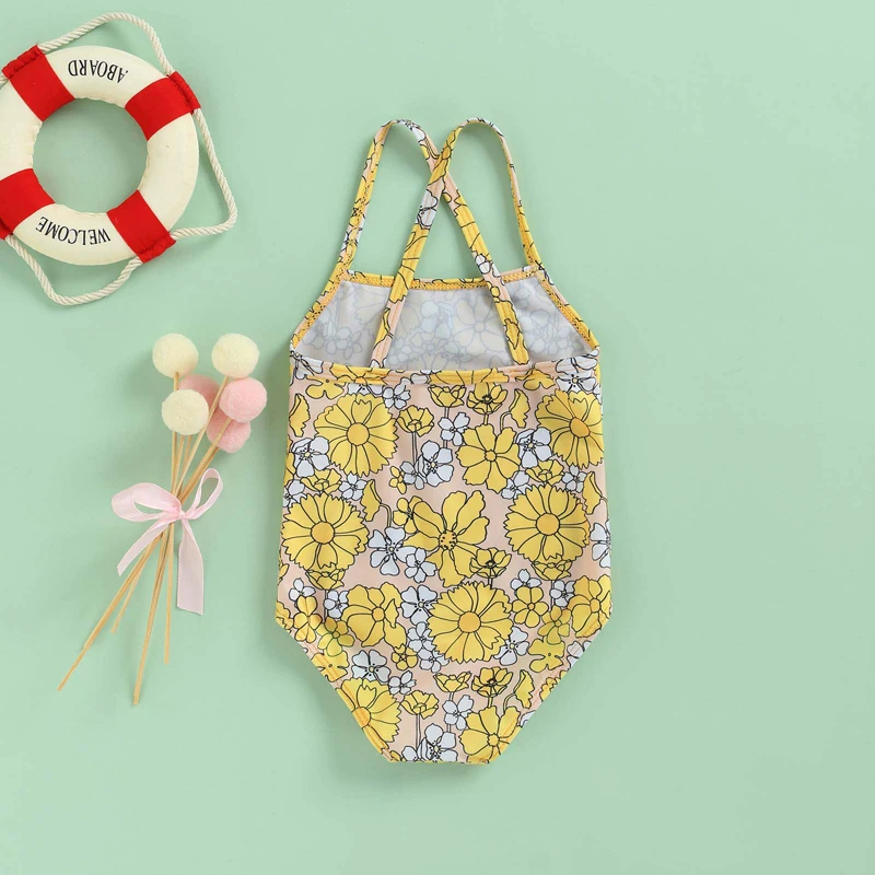 Бикини с квадратным вырезом и цветочным принтом на возраст 6-4 года |