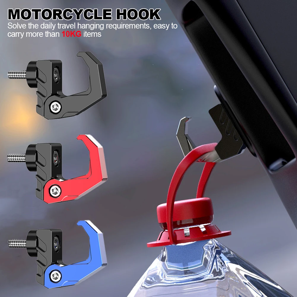 

Aluminum Alloy Motorcycle Luggage Helmet Hook Mount Motorbike Scooter Holder Bag Hanger With Screw