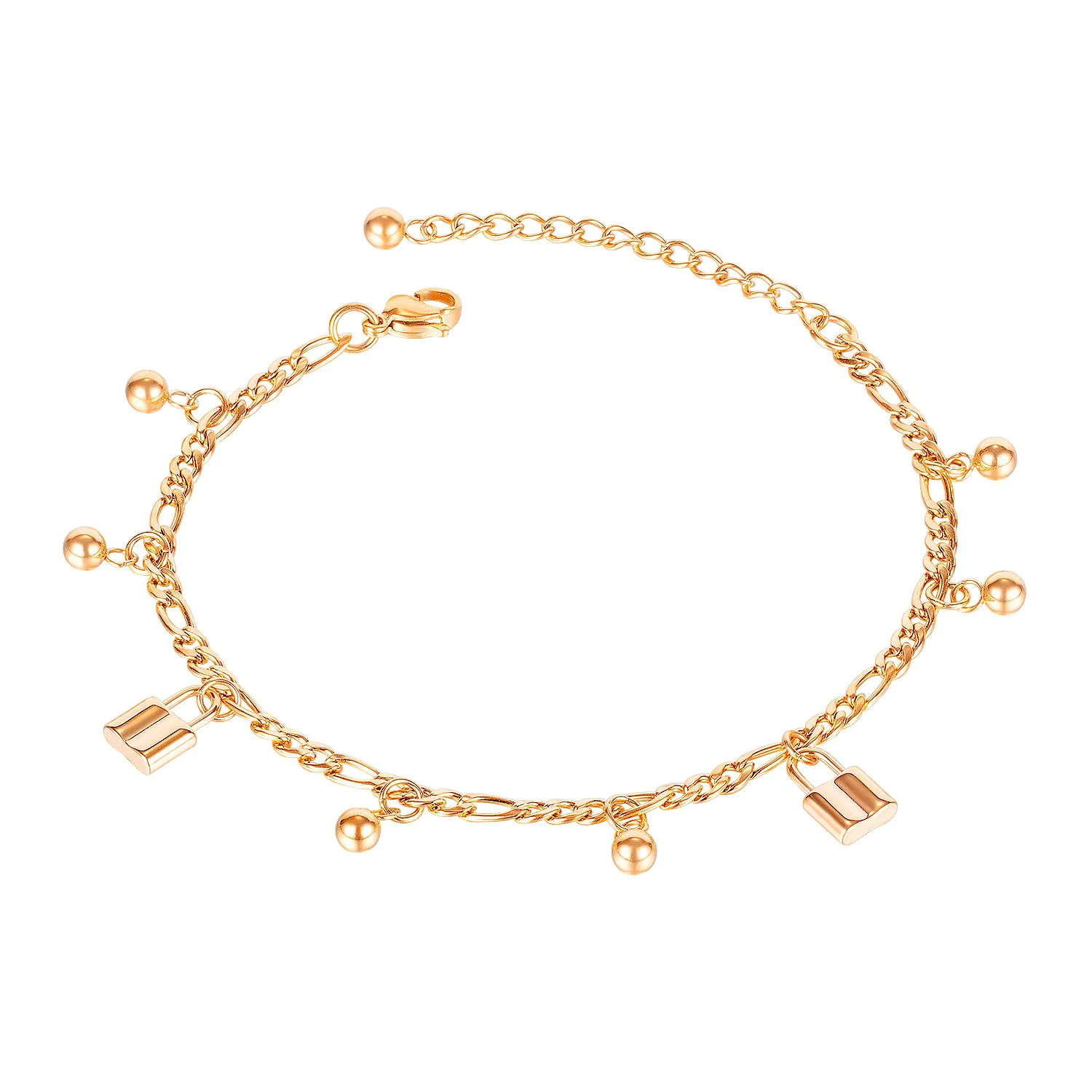 

Ladies Titanium Steel Anklet Plated with Rose Gold Jewelry